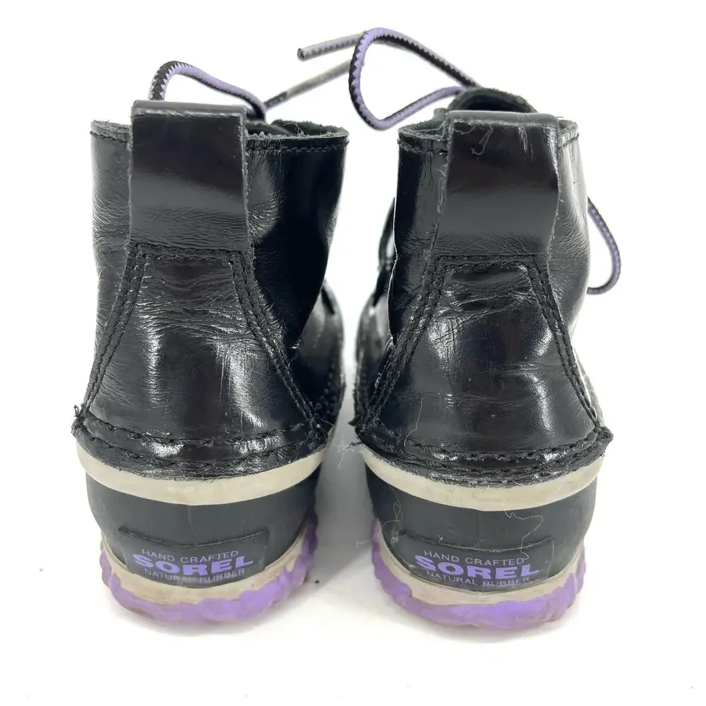 Sorel Youth 2 / 33 Navy Out‎ n About Leather Waterproof Ankle Boots